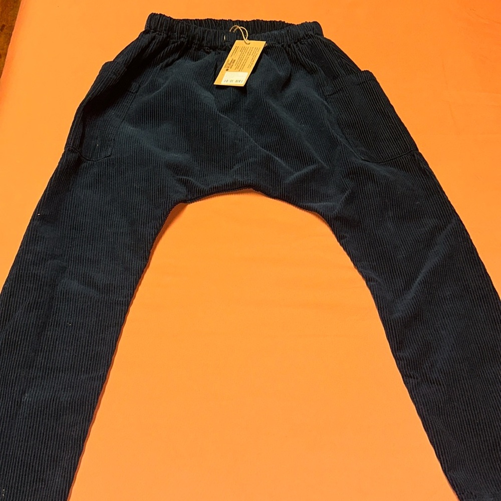 The Corduroy Harem Trouser, Blue 8-9 years